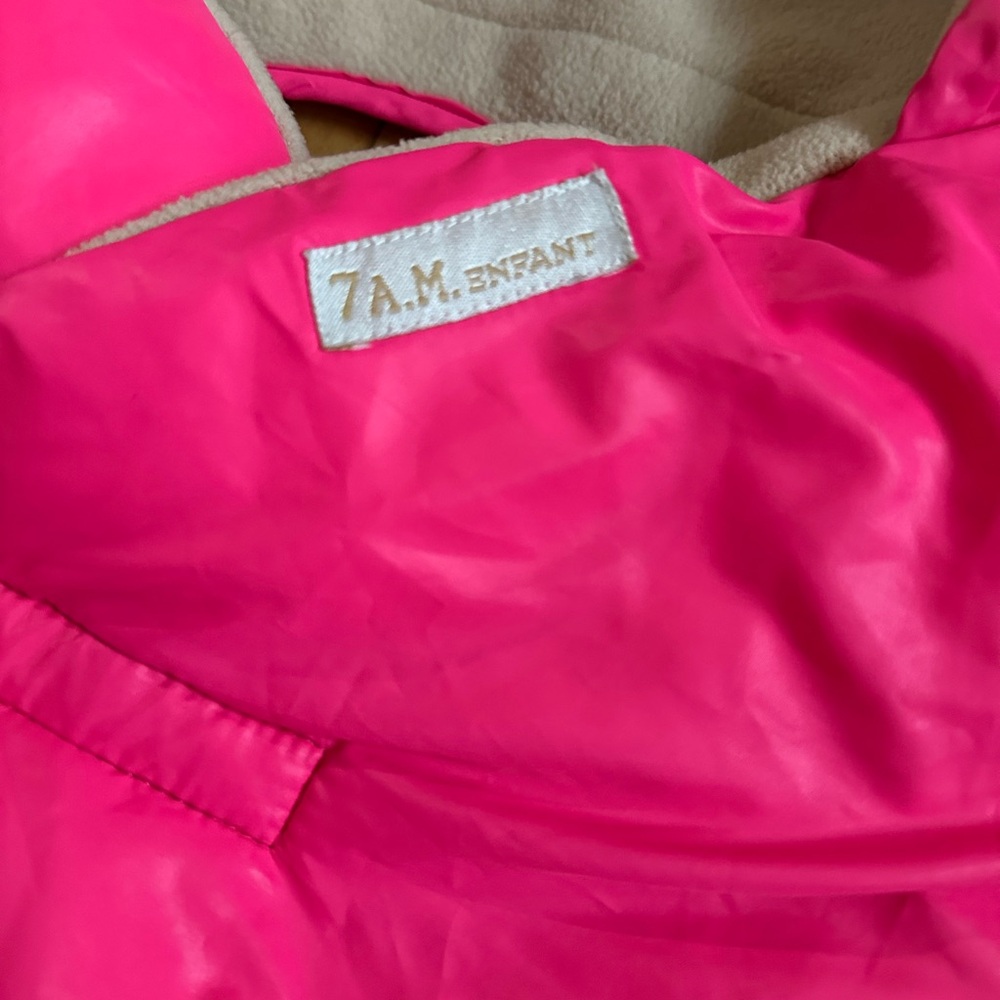 7 A.M. Enfant Kids Hot Pink Puffer Jacket - Picture 6 of 6